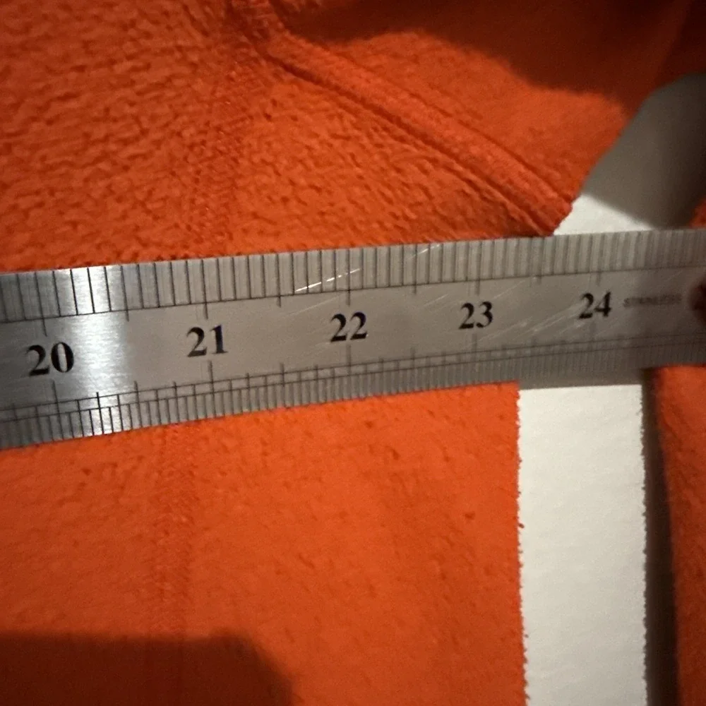 (#A1) The North Face Fleece Pullover Quarter Zip Outdoor Activewear Orange Men L